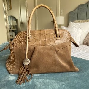 Beautiful tan FURLA bag authentic. Fits a lot of things!